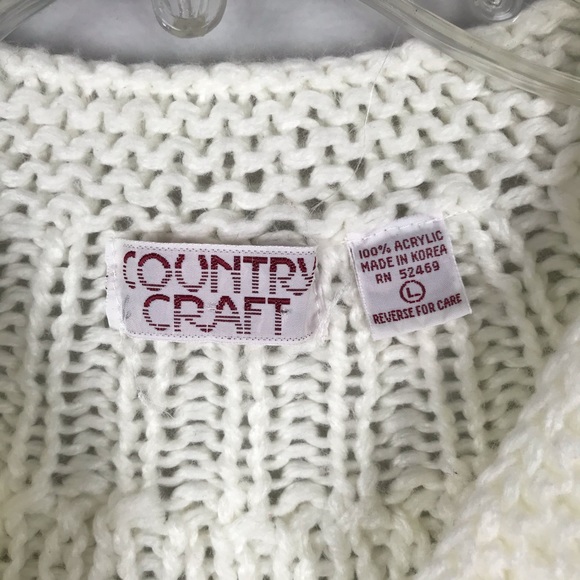 Country Craft Cream Button Front Sweater Vest - Picture 3 of 4